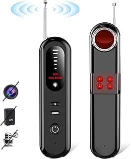 Hidden Camera Detector Spy Camera Finder,Bed Bug Hidden Camera Detectors for Hotels,RF Detectors for Travel,GPS Tracking/Tracker Device Detector for Car,5 Levels Sensitivity 3 Modes