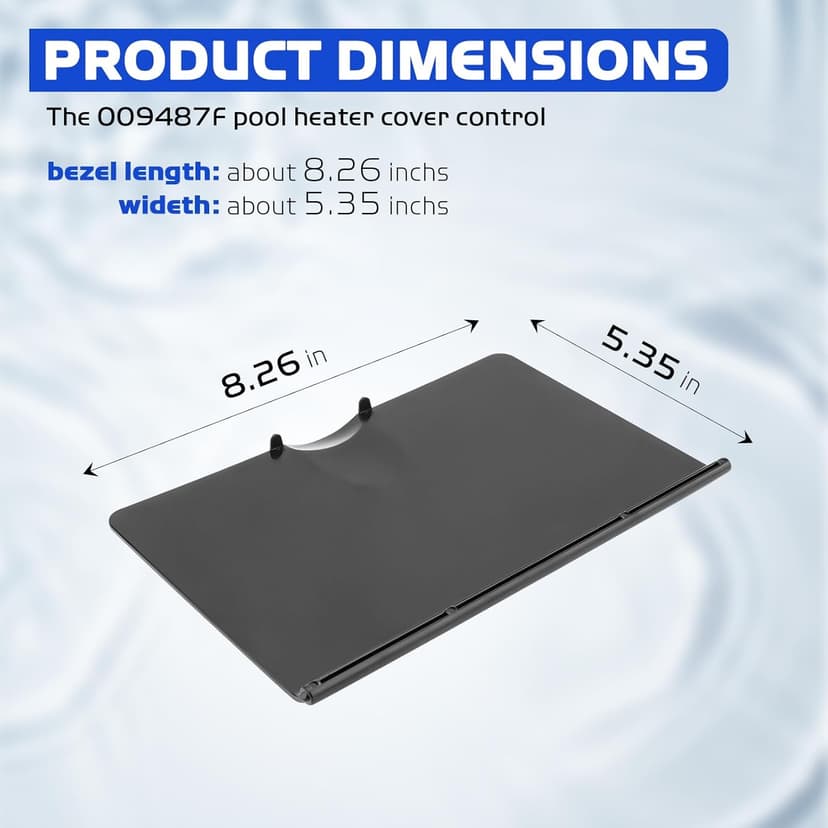 009487F Pool Heater Cover Control Bezel Compatible with Raypak Models RP2100, R185B, R265B Pool heaters, 206-407 Pool Heater Replacement Parts, Black