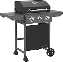 3-Burner Propane Gas Grill with Side Tables, 30,000BTUs, 429.81 SQ. In. Cooking Space, 2 Wheel Transport, Outdoor Kitchen Grill for BBQs, Backyards, Tailgating, and More - 720-1094