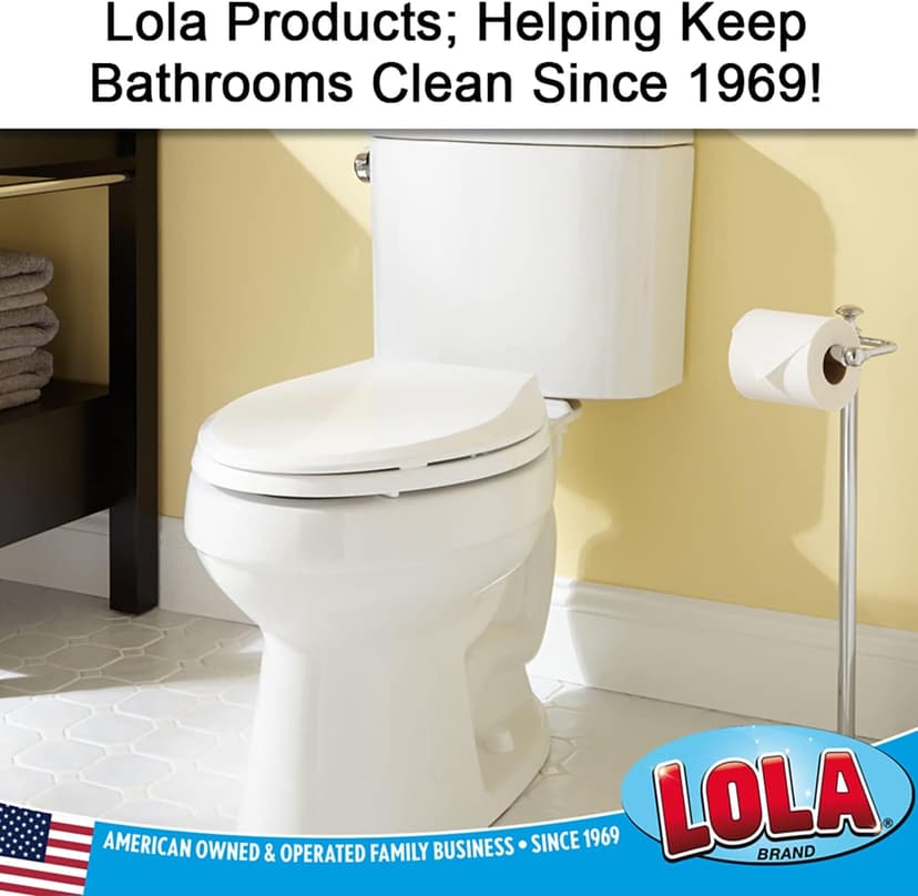 Lola Products “Classic” Toilet Brush, Durable Fiber Stiff Bristles, Bathroom Toilet Bowl Cleaner, Compact Size, Non-Scratch, Long-Lasting - 1 Pack