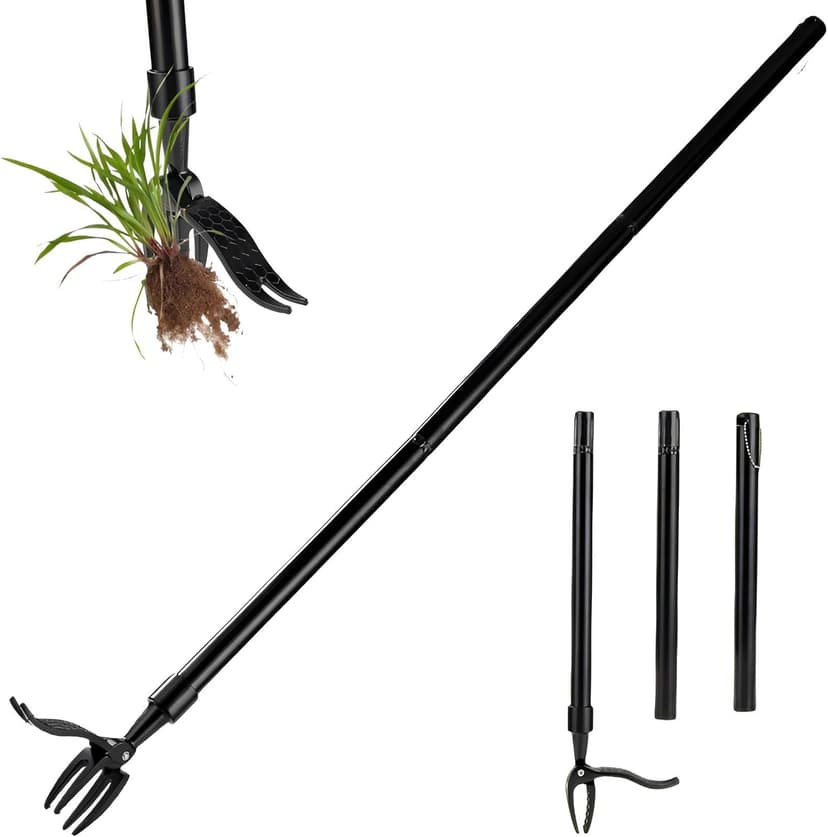 Weed Puller Tool，Stand Up Weed Puller Tool，Weeding Artifact Uprooting Equipped with a shovel，Easily Remove Weeds Effortlessly Without The Need to Tug, Bend, Garden weeding tools. (Stainless Steel)