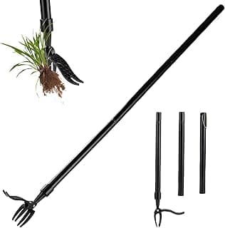 Weed Puller Tool，Stand Up Weed Puller Tool，Weeding Artifact Uprooting Equipped with a shovel，Easily Remove Weeds Effortlessly Without The Need to Tug, Bend, Garden weeding tools. (Stainless Steel)