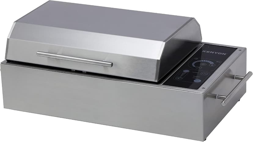 KENYON Frontier Portable Electric Grill, Single Burner With IntelliKEN Touch Control, Stainless Steel Body, Rust-Proof Grill, UL-Approved For Indoor And Outdoor Use, Dishwasher Safe Grates, 120V