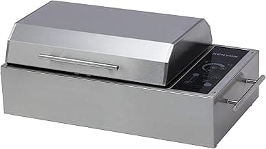 KENYON Frontier Portable Electric Grill, Single Burner With IntelliKEN Touch Control, Stainless Steel Body, Rust-Proof Grill, UL-Approved For Indoor And Outdoor Use, Dishwasher Safe Grates, 120V