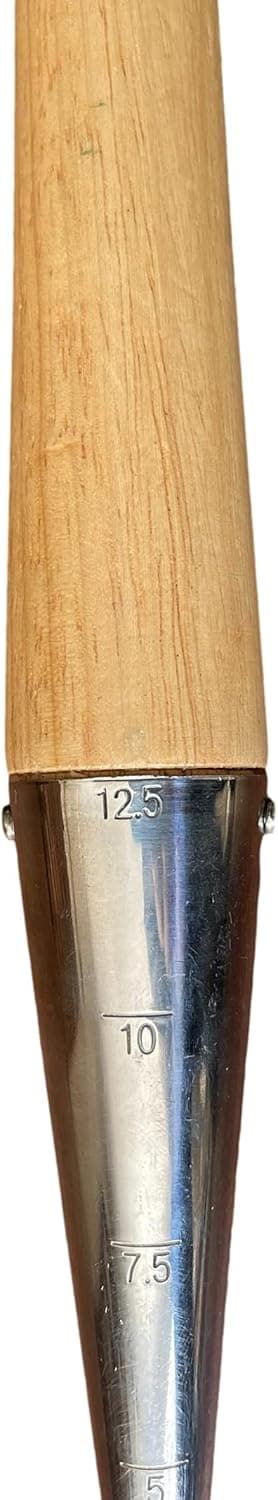 Garden Guru Steel Dibber Planter Tool for Planting Seeds & Bulbs - High Carbon Steel & Comfortable Wood Carved Handle - for Consistent Planting Flowers Tulips, Daffodils, Dahlias