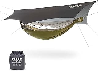 ENO Eagles Nest Outfitters JungleLink Shelter System with Hammock with Bug Net, Straps and Rain Tarp