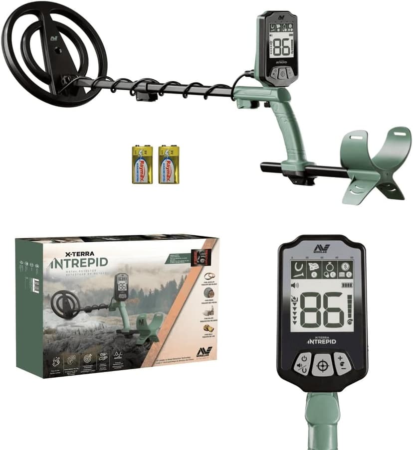 MINELAB X-Terra Intrepid, All-Terrain Professional Pinpointing Metal Detector for Adults with Waterproof Coil, 2 Detect Modes, and Clear Target IDs