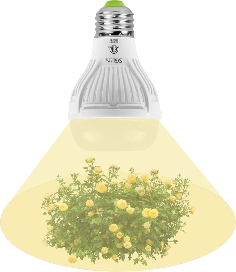 Grow Light Bulb 10 Watt with Ceramic Technology PPF 17.5 umol/s LED Full Spectrum Grow Lamp with High PPFD, Energy Saving Plant Lights for Seeding Growing