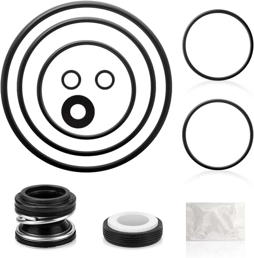 O-Ring Rebuild Repair Kit Compatible with Pentair SuperFlo, SuperMax Pool Pumps Parts, Includes US Seal PS-200 Shaft Seal, Water Slinger and O-Ring Lube, 2 Pump Union O-Rings, 2 Drain Plug O-Rings