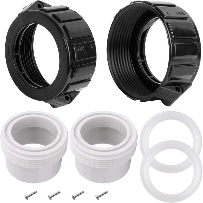 XT Hot Tub Heater Split Nut Union & Tailpiece 2" Heater Adaptor Set of 2