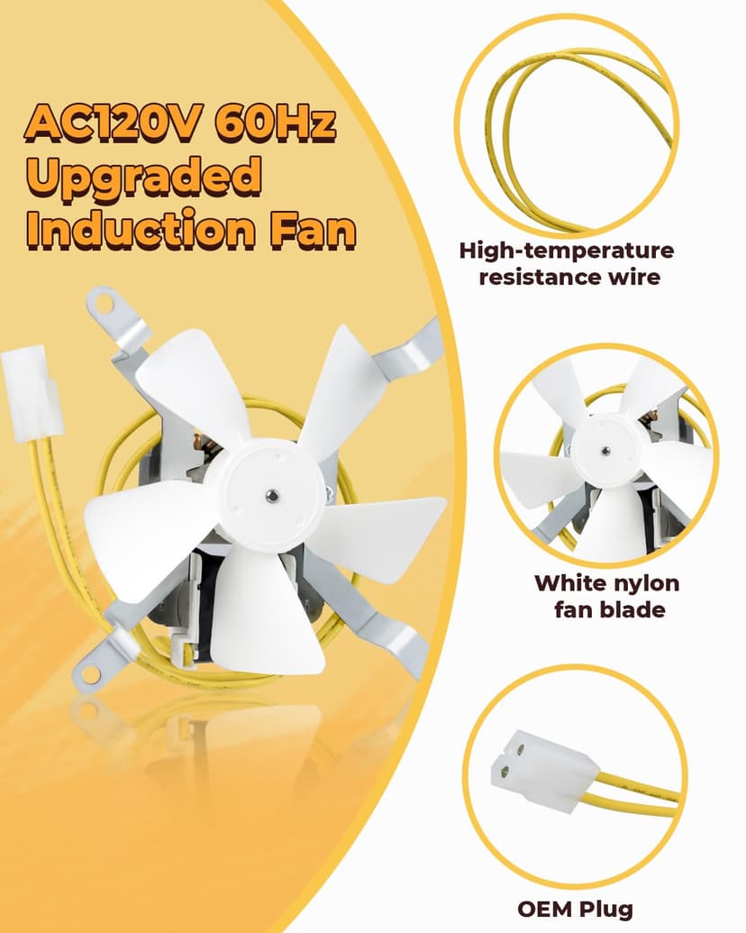 Upgraded Induction Fan Replacement for Traeger, Pit Boss, Camp Chef Wood Pellet Grills, Sam's Club/Z Grills Pellet Grills, Grill Replacement Parts, AC120V 60Hz