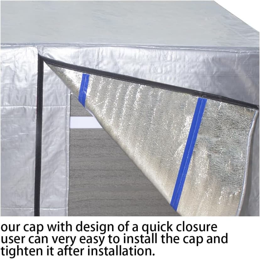 UCEDER Hot Tub Cover with Insulation170G Polyethylene Spa Cover Waterproof and UV Protection Hot Tub Sun Shield(76"x76"x35",Silver)