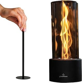 Tornado Tabletop Fireplace for Indoor and Outdoor Use – Premium Ethanol Fire Pit with Clear Glass, 60+ Min Burn, Perfect for Gatherings, Home Decoration, and Gift for Mother's Day