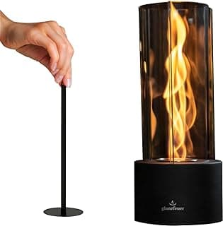 Tornado Tabletop Fireplace for Indoor and Outdoor Use – Premium Ethanol Fire Pit with Clear Glass, 60+ Min Burn, Perfect for Gatherings, Home Decoration, and Gift for Mother's Day