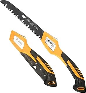 Folding Camping Saw Pruning Hand Saw, Portable Survival Saw Backpacking Tree Limb Cutter Garden Pruner tool for Camping, Dry Wood and Trees