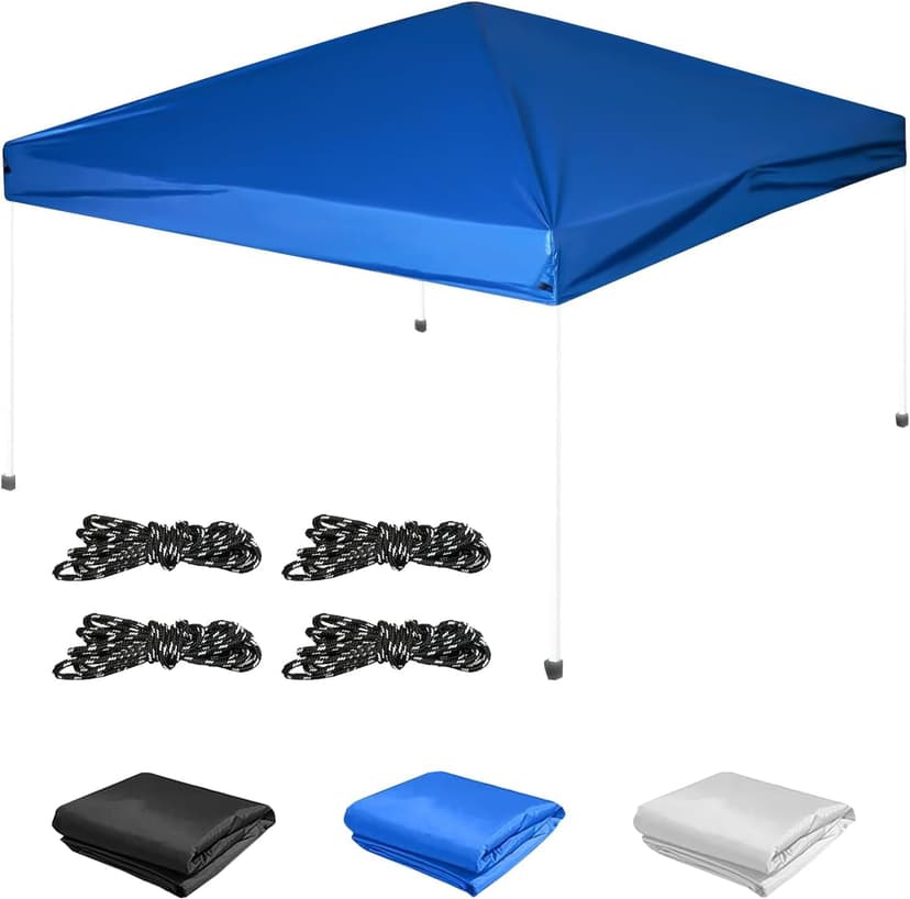 10x10FT Replacement Canopy Cover Top,Oxford Cloth Material UV Resistant Waterproof Canopy Tent Cover for Garden Patio Picnic (TOP ONLY)-Blue