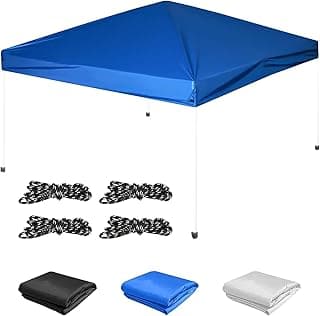 10x10FT Replacement Canopy Cover Top,Oxford Cloth Material UV Resistant Waterproof Canopy Tent Cover for Garden Patio Picnic (TOP ONLY)-Blue