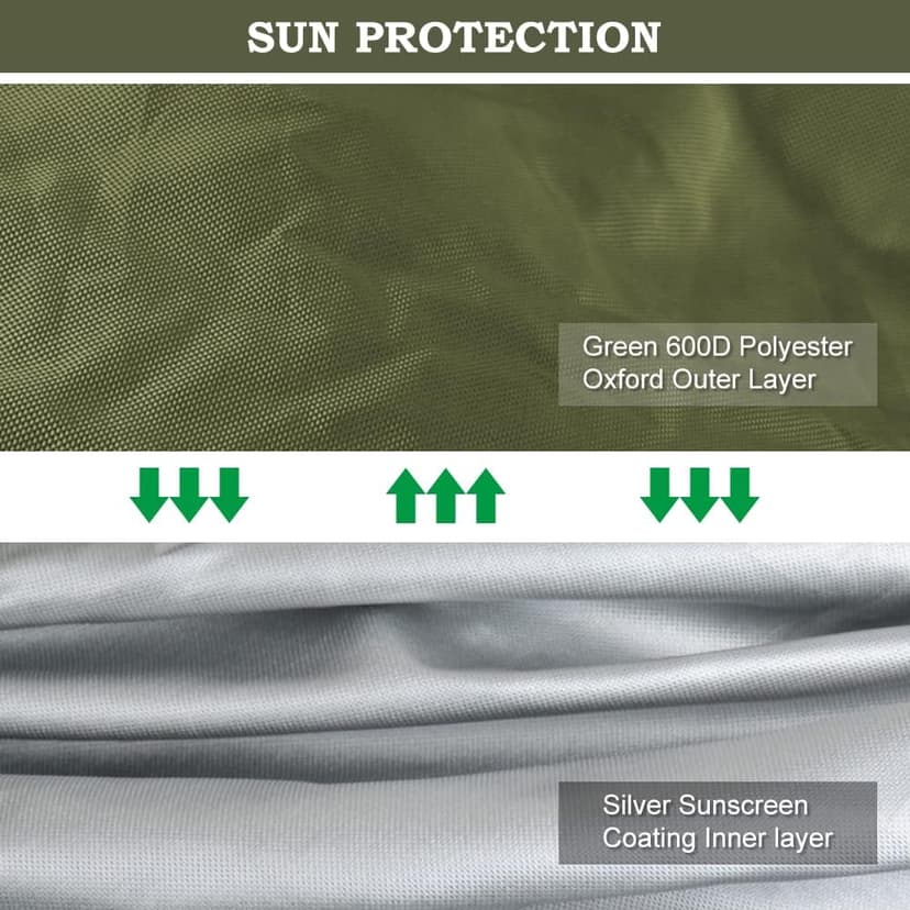 Riding Lawn Mower Cover, Heavy Duty 600D Oxford Outdoor Tractor Cover Waterproof UV Protection Lawn Mower Cover Fit Decks up to 54" with Elastic Cord & Storage Bag, Green