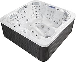 Dallas 6 - Person 82 - Jet Acrylic Hot Tub with LED Lights, Ozonator, and Cover in Ice White