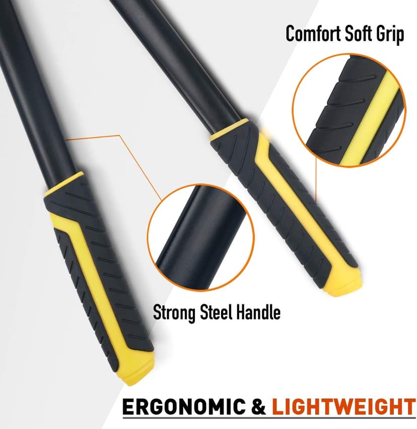 JARDINEER Garden Loppers Pruners Set, Include 30" Anvil Loppers for Tree Trimming Heavy Duty with 2" Cutting Capacity, Bypass Pruning Shear and Spare Loppers Blade