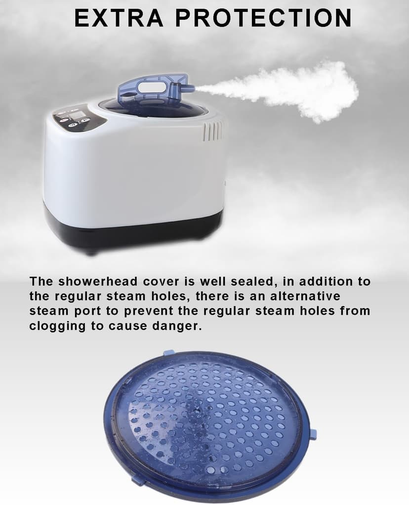 Portable Sauna Steamer Pot, 3L Lightweight Large Capacity Spa Machine, Mini Sauna Generator for Home with Remote Control, Timer&Heating Degrees Display for Spa Therapy