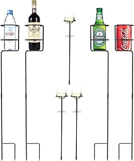 Urban Deco Heavy Duty Drink Holder Set of 7, Outdoor Yard Drink Holder Stakes, 4 Packs Plus Extra 3