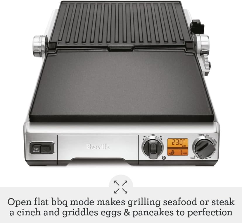 Breville BGR820XL Smart Grill, Brushed Stainless Steel