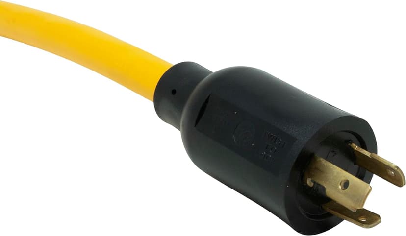 Southwire Generator Power Cord Adapter; 12/3 Splitter 3-way Adapter; L5-20P to (3) Lighted 5-15R; 2-Foot;Yellow