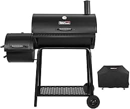 Royal Gourmet CC1830FC Charcoal Grill Offset Smoker (Grill + Cover), Black
