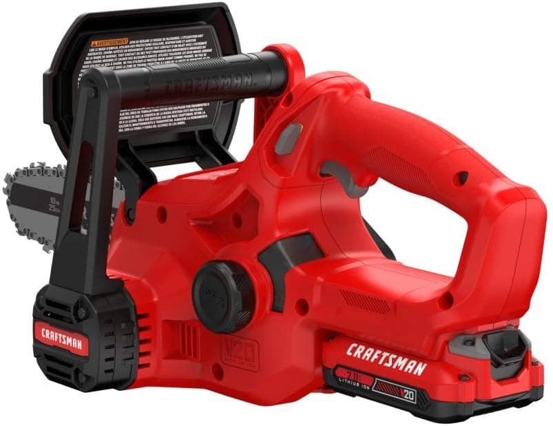 CRAFTSMAN V20 Mini Chainsaw, 10 inch, Battery and Charger Included (CMCCS610D1)