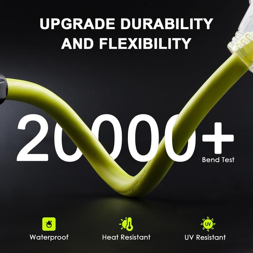 50 Amp to 110 Adapter RV Cord, 50 Amp to 20 Amp Adapter, NEMA 14-50P Male Plug to 4X 5-15R/5-20R Household Outlet Female with Dust Protection Caps, 1.5 FT