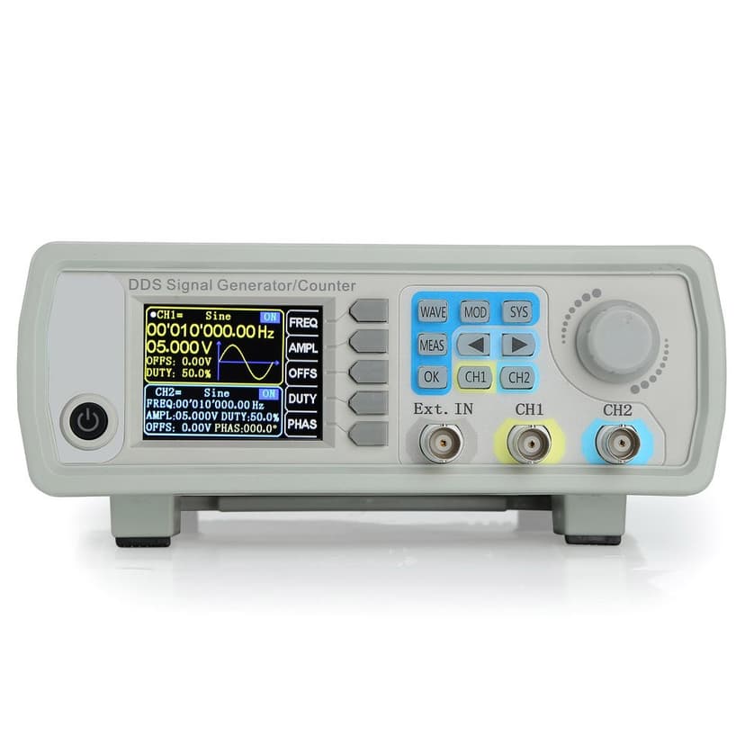 Koolertron Upgraded 15MHz DDS Signal Generator Counter,High Precision Dual-Channel Arbitrary Waveform Function Generator Frequency Meter 200MSa/s (15MHz)