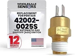 Pentair 42002-0025S Replacement 140F Automatic Gas Shutoff (AGS) Switch | Design for Pool & Spa Heater | Easy Installation Pool Maintenance Kit & Accessories | 18-Month Warranty & USA Support