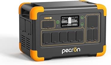 pecron Portable Power Station E1000LFP, 1024Wh LiFePO4 Battery Backup, 1800W Solar Generator Expandable to 4096Wh, Fast Charging Power Station for Emergencies, Camping, RV, Home Use