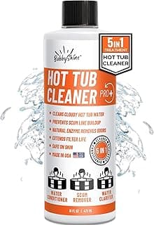 5in1 Weekly Spa Protector All in One Hot Tub Cleaner - Natural Enzyme Clarifier, Conditioner, Inflatable Hot Tub Chemicals Starter Kit, Spa Chemicals for Hot Tub Spa Cleaner, 16 Weeks