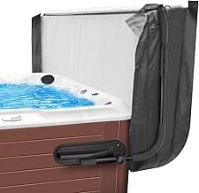 Cover Lifter, Hot Tub Cover Lifter, Pivot Top Mount Spa & Hot Tub Cover Lift Removal System Reinforced Brackets with 3 Hook Towel Rack,Fit for Most Spa Hot Tubs，Hot Tub Width Below 96"