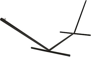 Hatteras Hammocks 15 ft. Tri-Beam Steel Hammock Stand with Right Connection Design and Cape Shield Powder Coating, 600 LB Weight Capacity, Handcrafted in The USA - Black