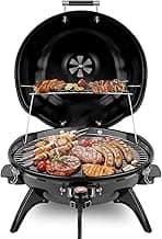 Techwood 1600W Electric Indoor/Outdoor Grill - 15-Serving Removable Stand BBQ with Double Layer Design for Countertops (Black)