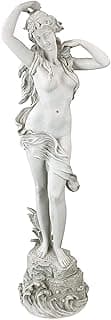 Design Toscano Spring Awakening Classic Woman Garden Statue, 14 inches wide, 40 inches tall, Cast Stone Resin, Antique Stone Finish