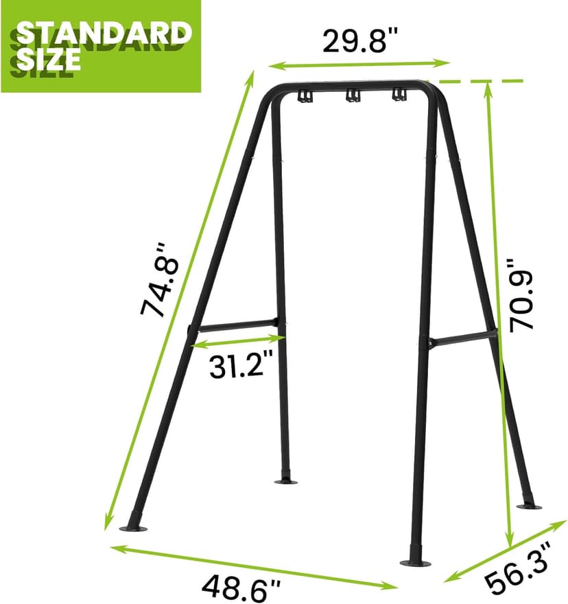 Swing Stand, Hammock Chair Stand Max Load 330lbs, Heavy Duty Hammock Stand,Outdoor or Indoor Hanging Chair Stand only,Hammock Chair not Include