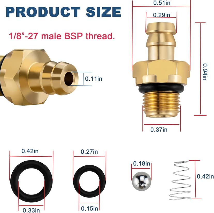 Jingzan 2 Set Pressure Washer Chemical Soap Injector Kit for Briggs and Stratton, Homelite, Ryobi and Husky Replaces 190593GS 190635GS and 203640GS (2 Set Injector Kit)