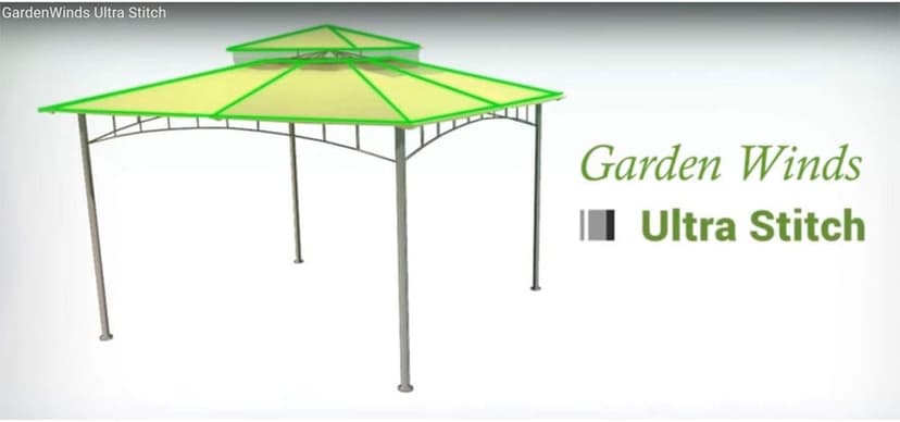 Garden Winds Replacement Canopy Top Cover Compatible with The ALDI Gardenline Belavi and Shoprite Pergola 49964, 23700 - Standard 350