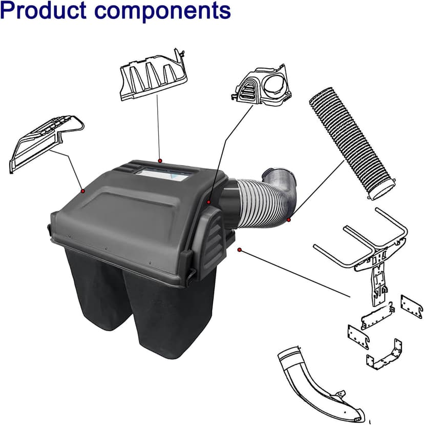Replacementpart Two Bagger Double Bagger for Riding Lawn Mowers 42-46 Inch 2010 and After compatible with Various Troy-Bilt Cub Cadet CRAFTSMAN Other Models 19B30031 19A30031OEM