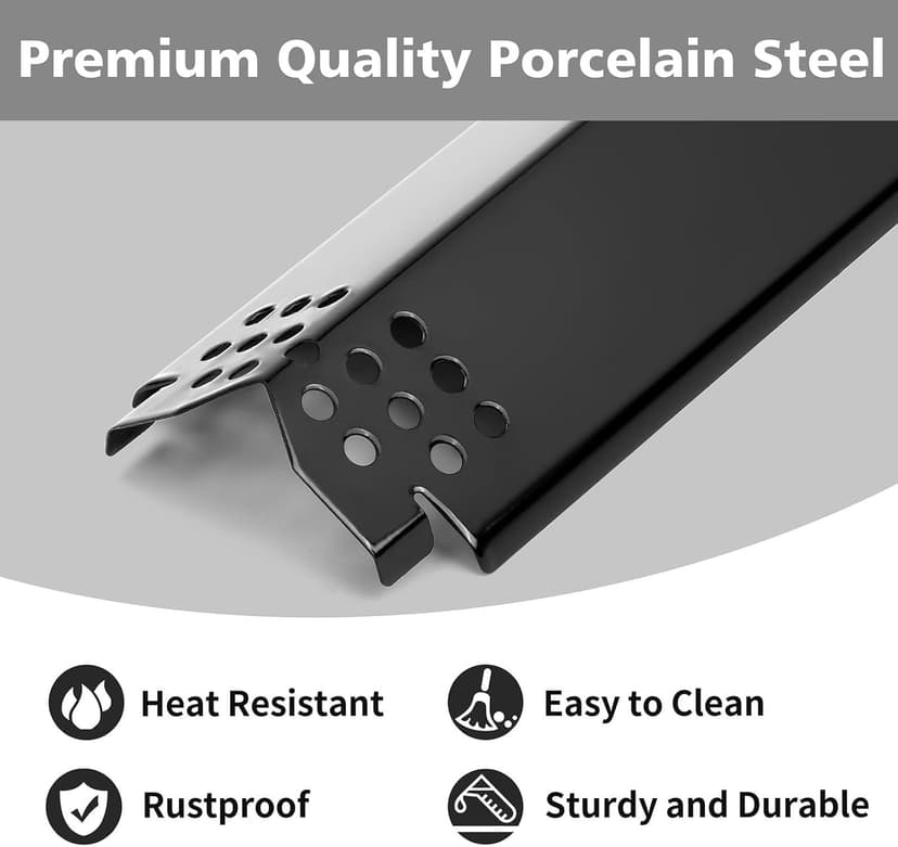 Grill Heat Plates Replacement Parts for Nexgrill, Porcelain Steel Heat Tents for Home Depot Nexgrill 6 Burner Gas Grill, 14.6" Flame Cover Replacement Parts for Nexgrill 720-0896B