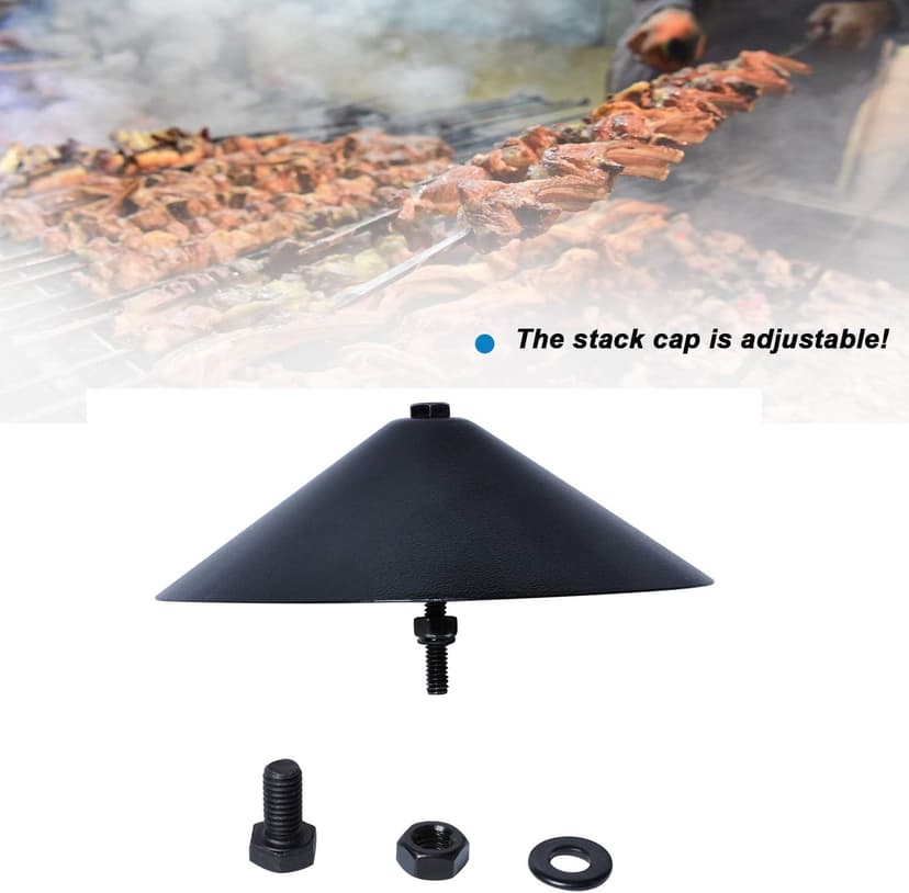 𝟐𝟎𝟐𝟑 𝙐𝗽𝒈𝒓𝒂𝒅𝒆𝒅 Pellet Grill Smoke Stack Chimney Replacement for Pit Boss Traeger Camp Chef, Replacement Stack Smoker Kits with Umbrella, Gasket, Screw, Locking Washer & Washer