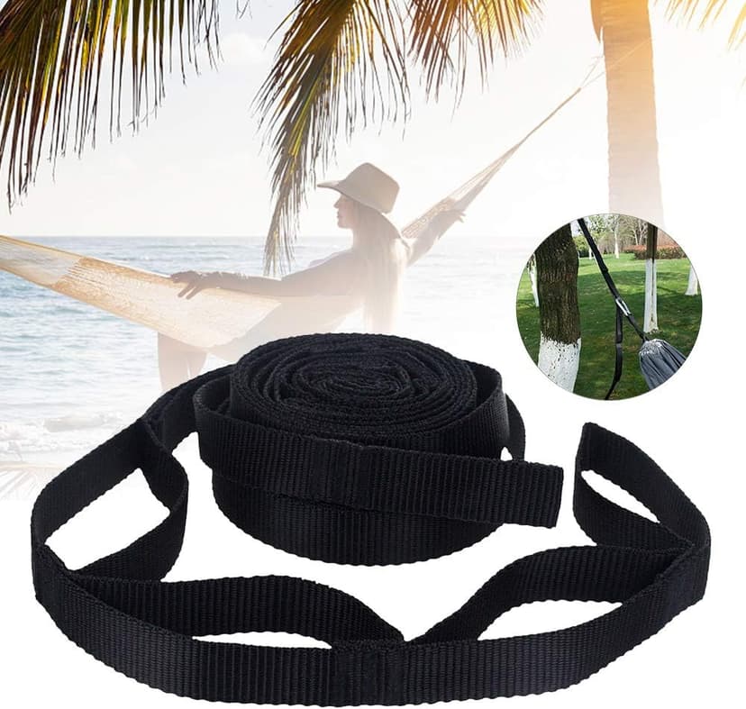 2Pcs Hammock Straps - Hammock Tree Straps Set,No Stretch Suspension System Kit,200cm Adjustable Outdoor Tree Hanging Yoga Tied Rope Belt for Camping Hiking