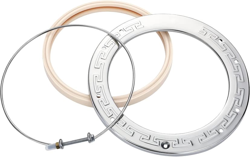 Therwen Pool Light Ring Replacement Pool Light Gasket Stainless Steel Face Ring Assembly Replacement for Swimming Pool LED Light, 8.4 Inch