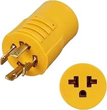 NEMA L14-30P to 5-15/20R or 6-15/20R Generator Adapter Plug, 30 Amp to 20 Amp 240V 30A 4-Prong Locking Generator