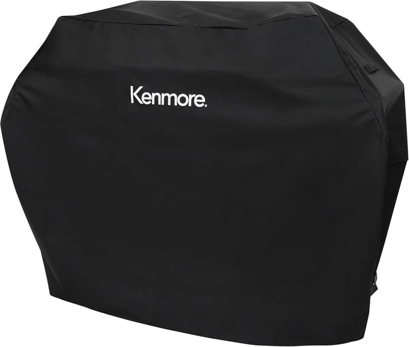 Kenmore 56-Inch Heavy-Duty Grill Cover for Outdoor BBQ Propane Gas Grills, Weather-Resistant, UV- and Fade-Resistant, Universal Fit Cover for 4-Burner Gas Grills, Black