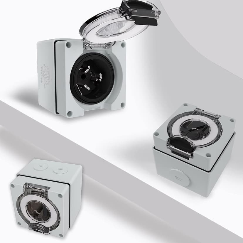 STARELO 50 Amp Generator Power Inlet Box NEMA SS2-50P,125/250 Volt 12500W, Outdoor dustproof and Weatherproof for generators, Welding Machines, etc.ETL Listed.(NEMA SS2-50P Box)